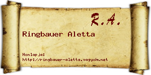 Ringbauer Aletta névjegykártya