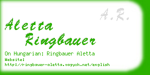 aletta ringbauer business card